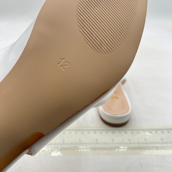 FYS White Pointed Toe Pumps Comfortable Slip on Slingbacks Office Walking Shoes - Picture 6 of 8